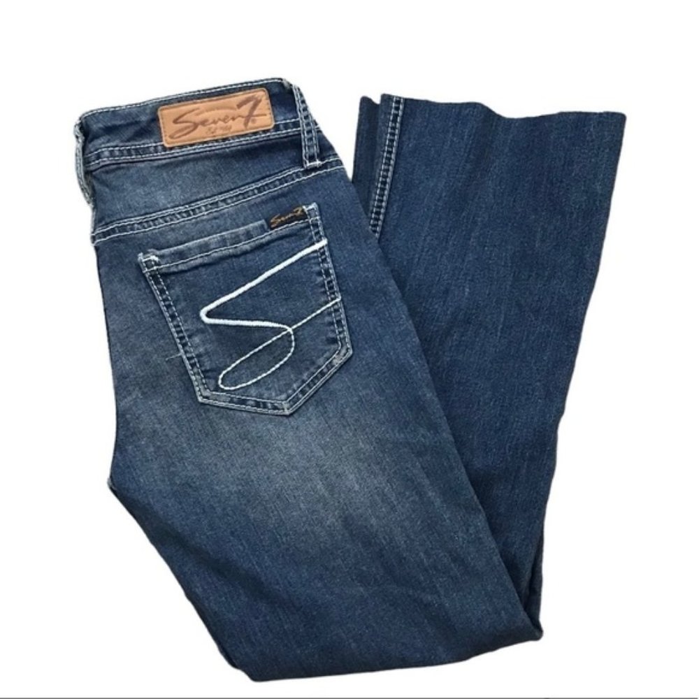 NEW Seven 7 Denim Sz 27 Cut Hem